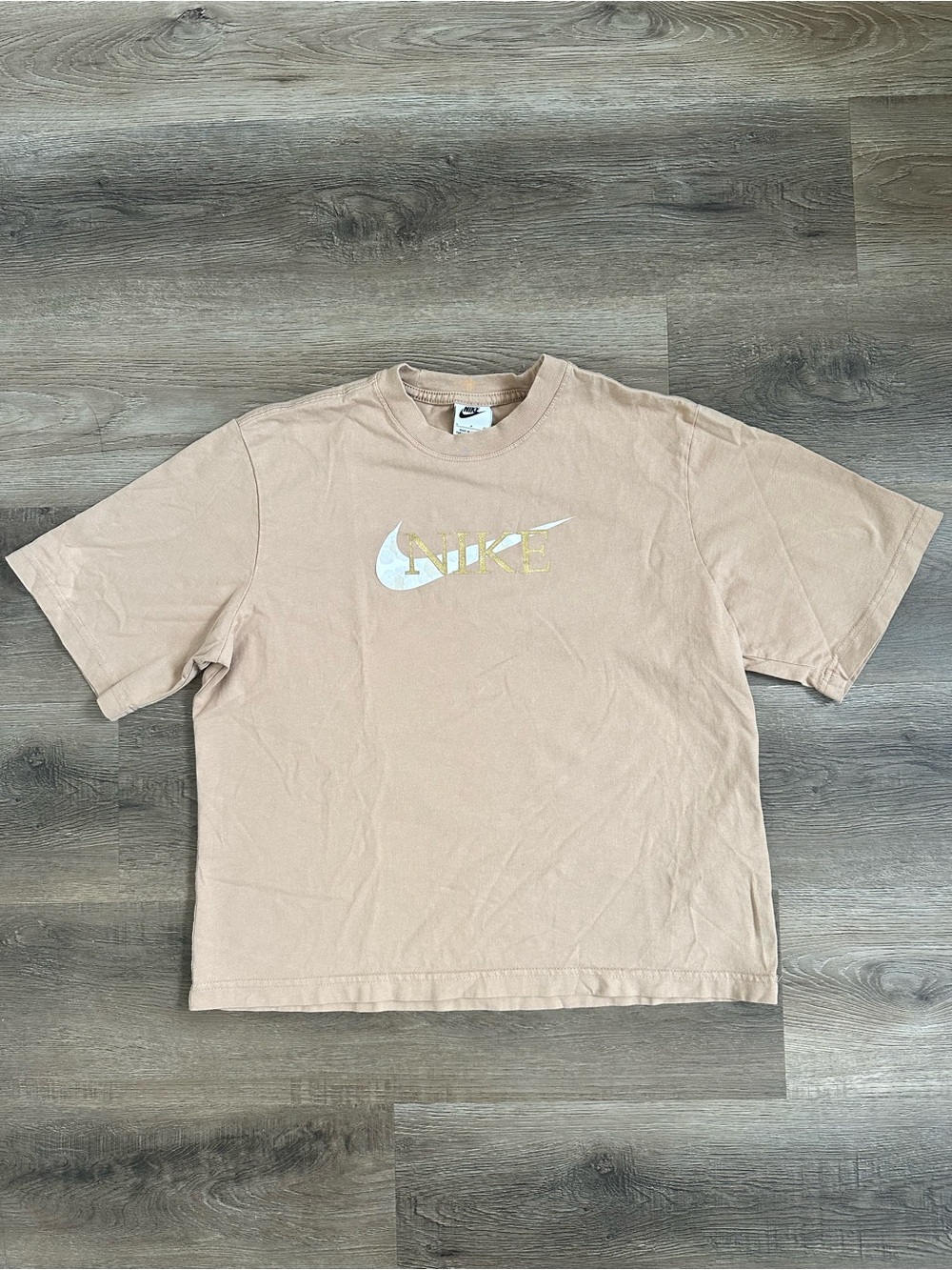 Nike Women's Cheetah Print Logo Tee
